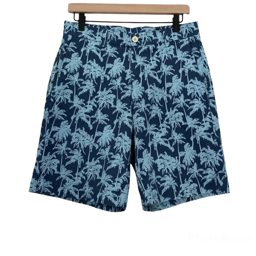 Vineyard Vines Men's Breaker Short in Blue Palm Tree Print Size 30